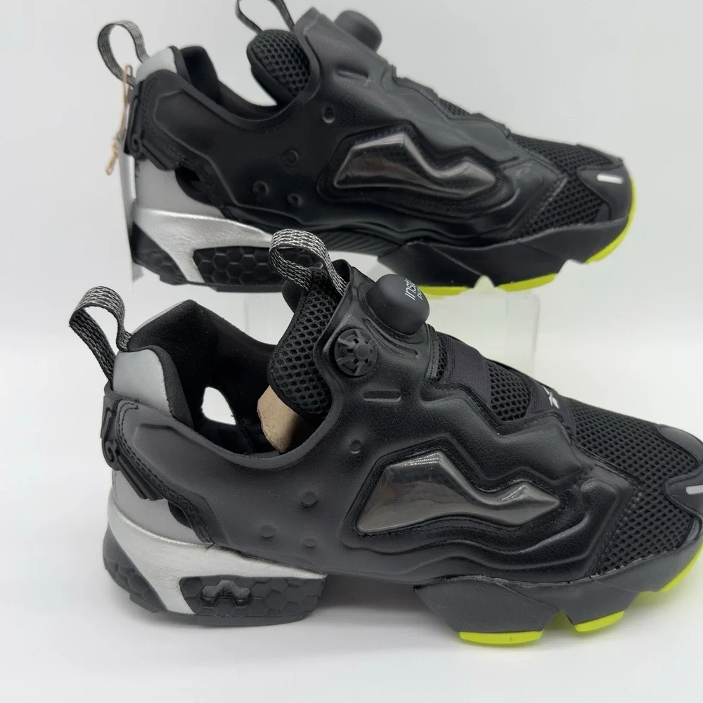 Reebok INSTAPUMP FURY 94 Running Shoes Men's Size 6.5‎ Blk/Gry/Lme